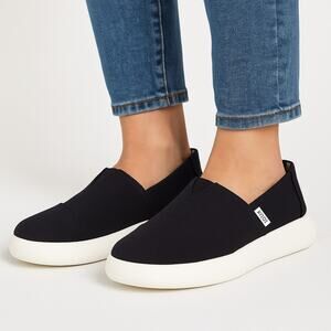 TOMS Alpargata Mallow Slip-On Sneaker Black Canvas Women’s Size 5.5
